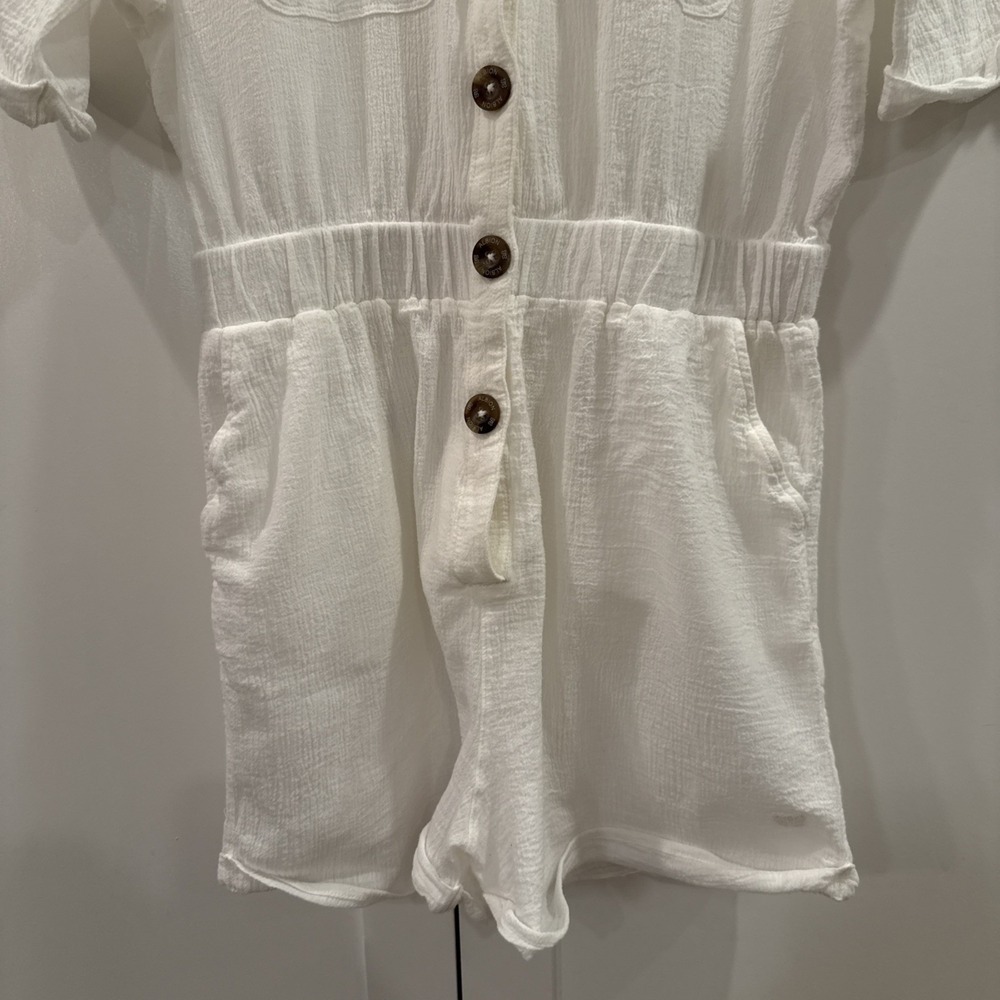 Albion Light Summer Gauze Fabric Jumpsuit With Wooden Buttons Size Small - Picture 6 of 13
